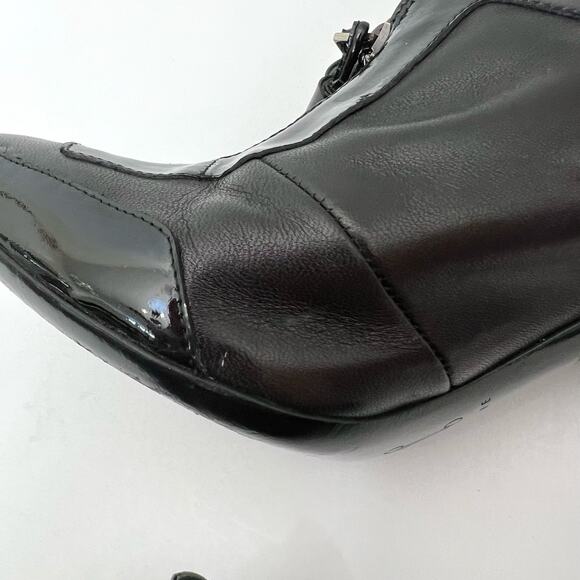 CELINE Zip-Up Leather Heeled Booties Black with Tassels Made in Italy 36 (US 6) - Picture 7 of 13